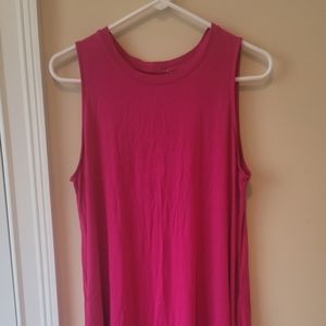 Time And Tru Hot Bright Pink Sleeveless Tank Dress
